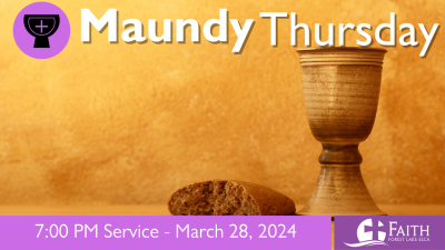 7:00 pm Maundy Thursday Worship
