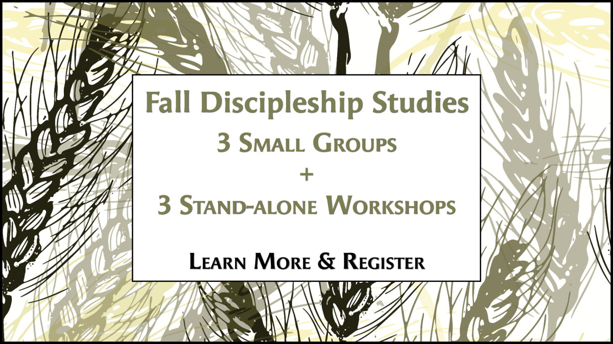 2024 Fall Discipleship Studies and Workshops