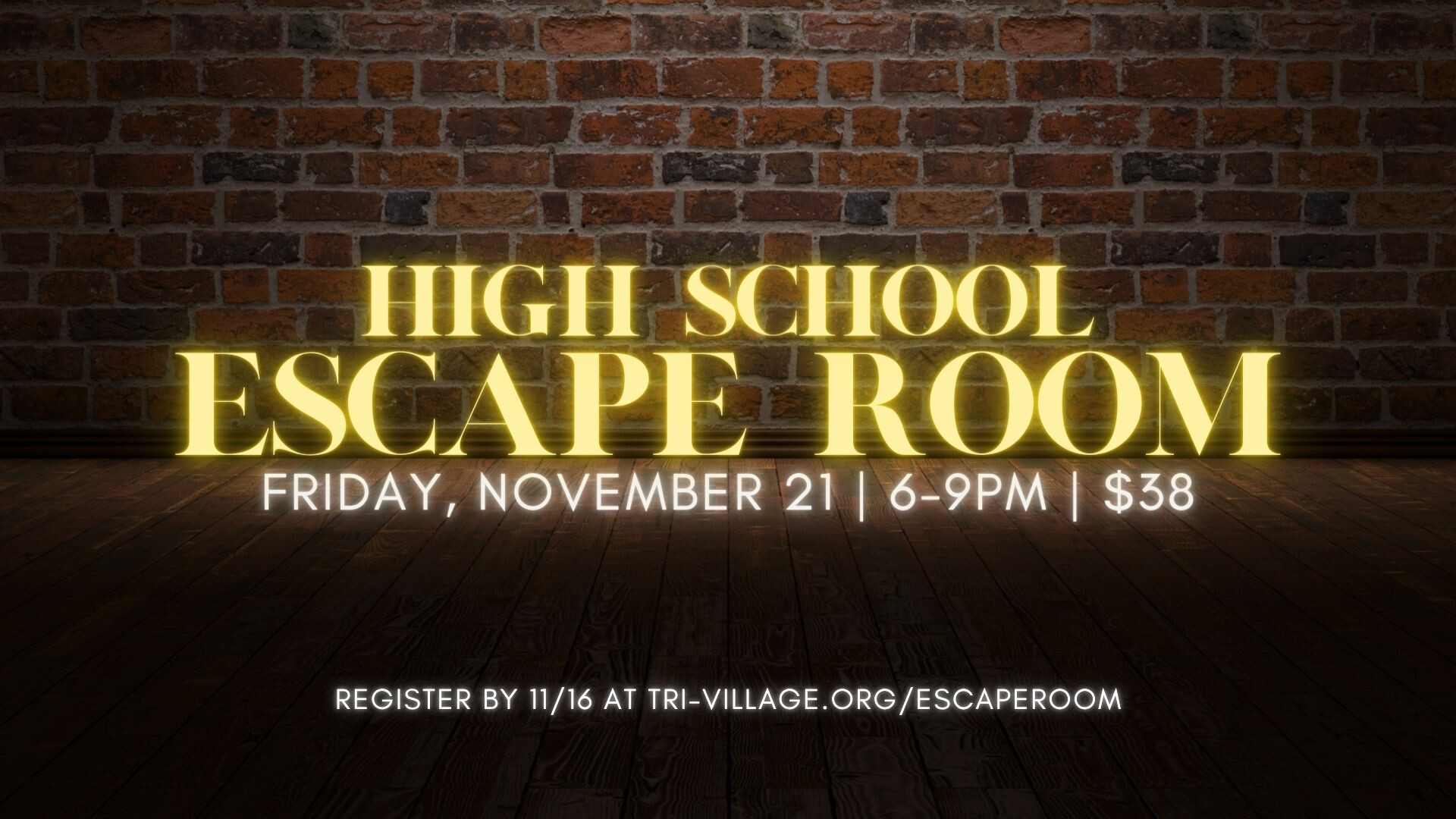 Registration Deadline for High School Escape Room 