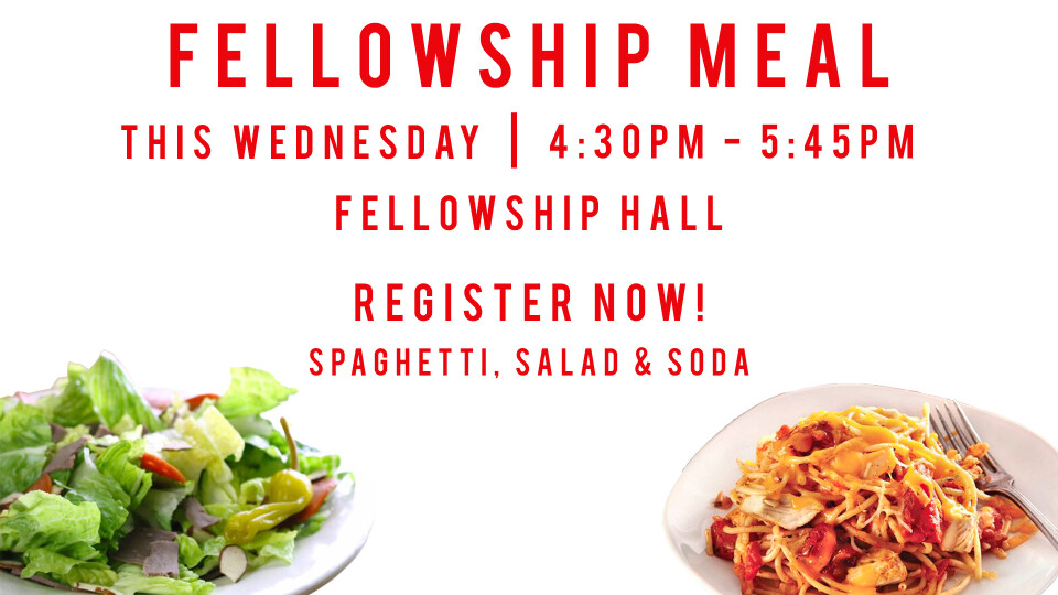 This Weeks Fellowship Meal (Spaghetti & Salad)