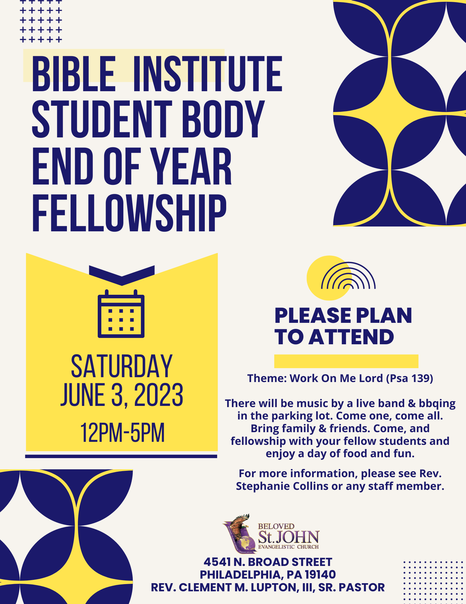 BI END OF YEAR FELLOWSHIP | Beloved St. John Evangelistic Church