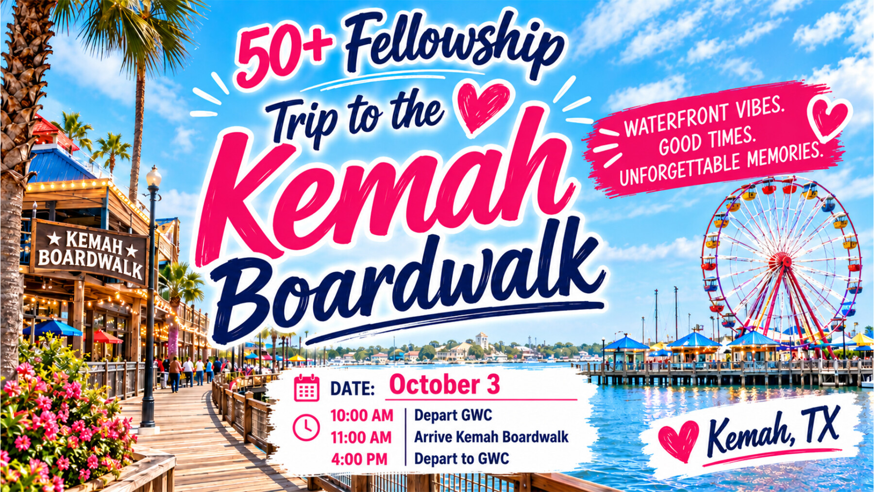 Kemah Boardwalk - 50+ Fellowship