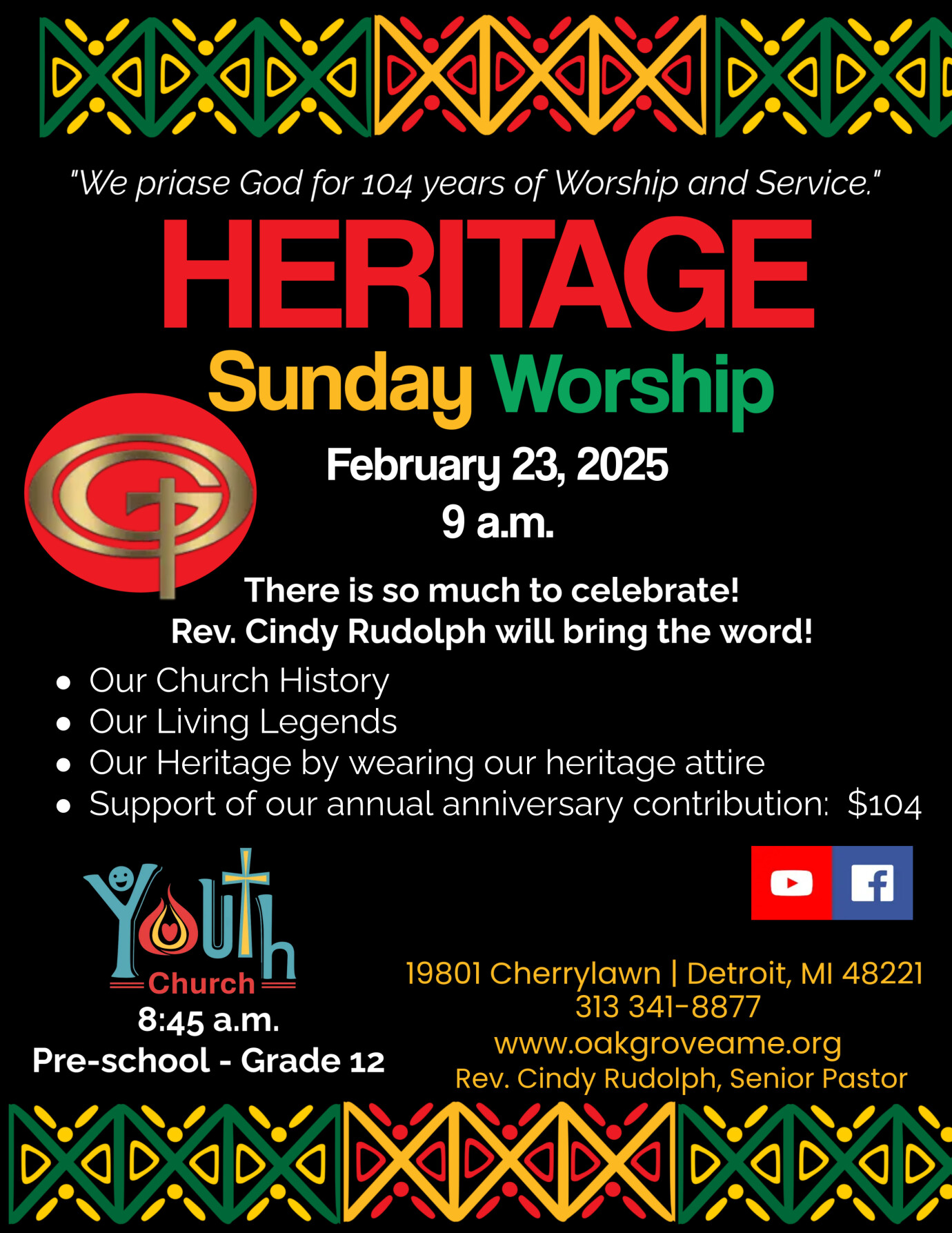  Sunday Worship, February 23, 2025 - Heritage Sunday