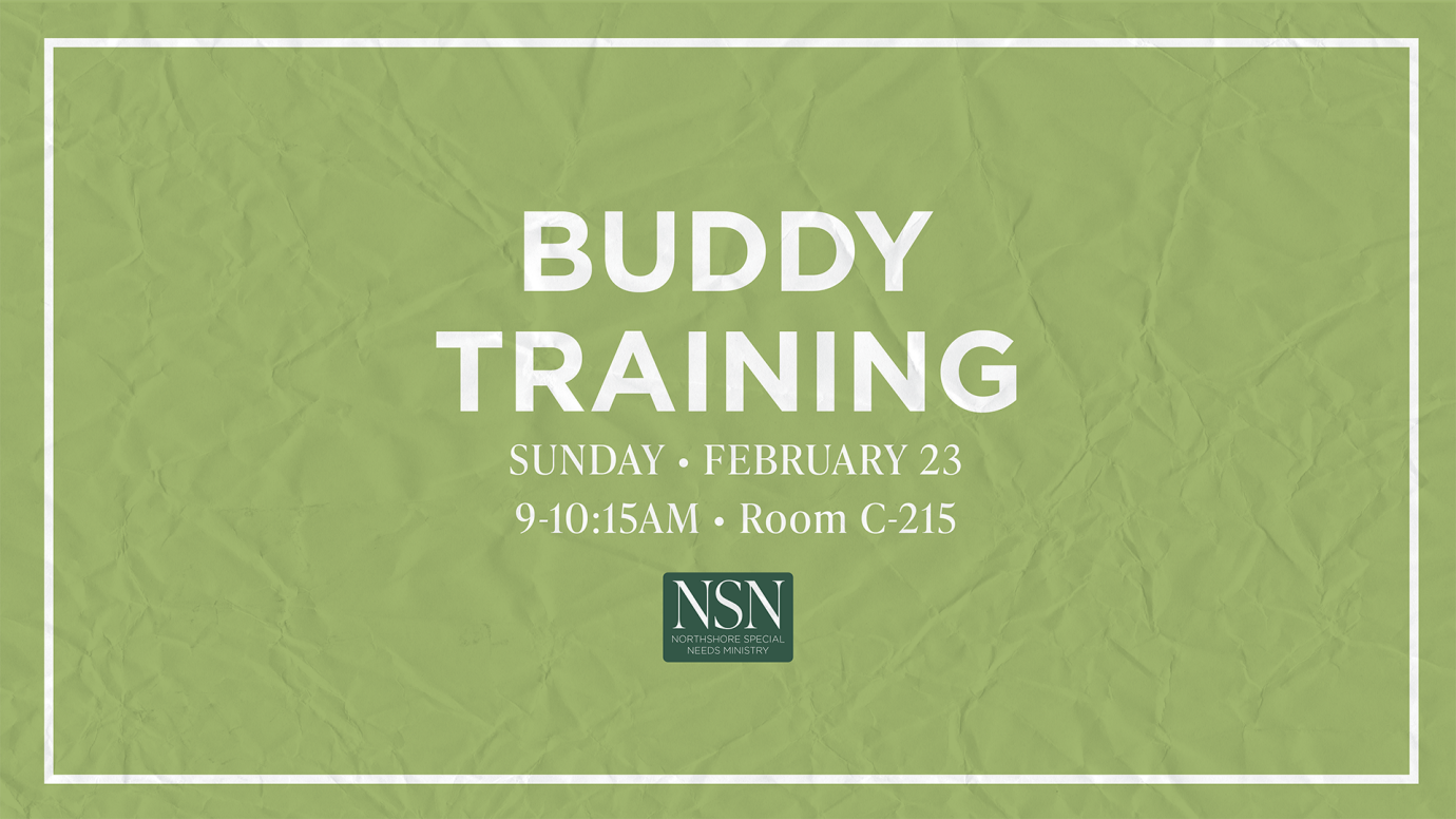 Special Needs Ministry: Buddy Training