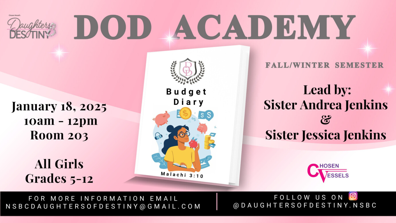 Daughters of Destiny - DOD Academy - "Budget Diary"