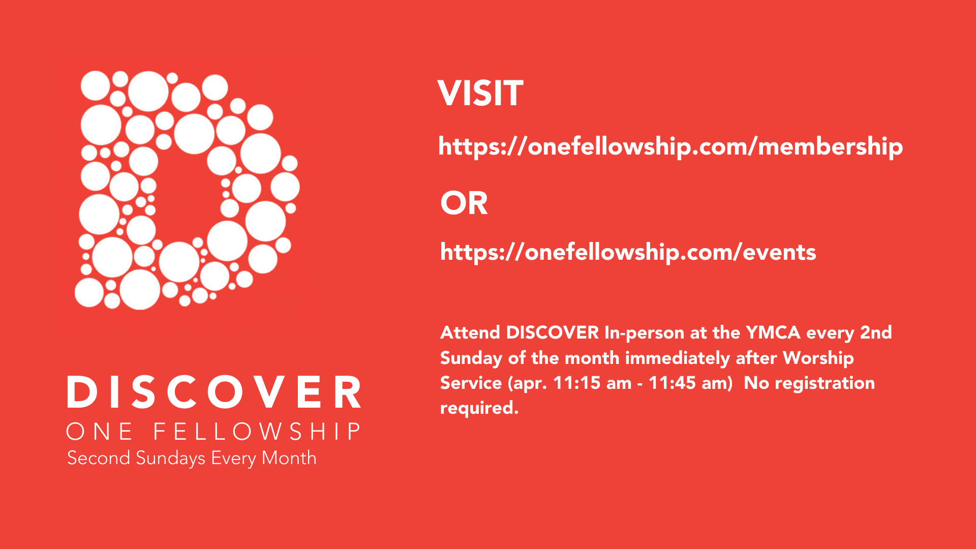 DISCOVER One Fellowship