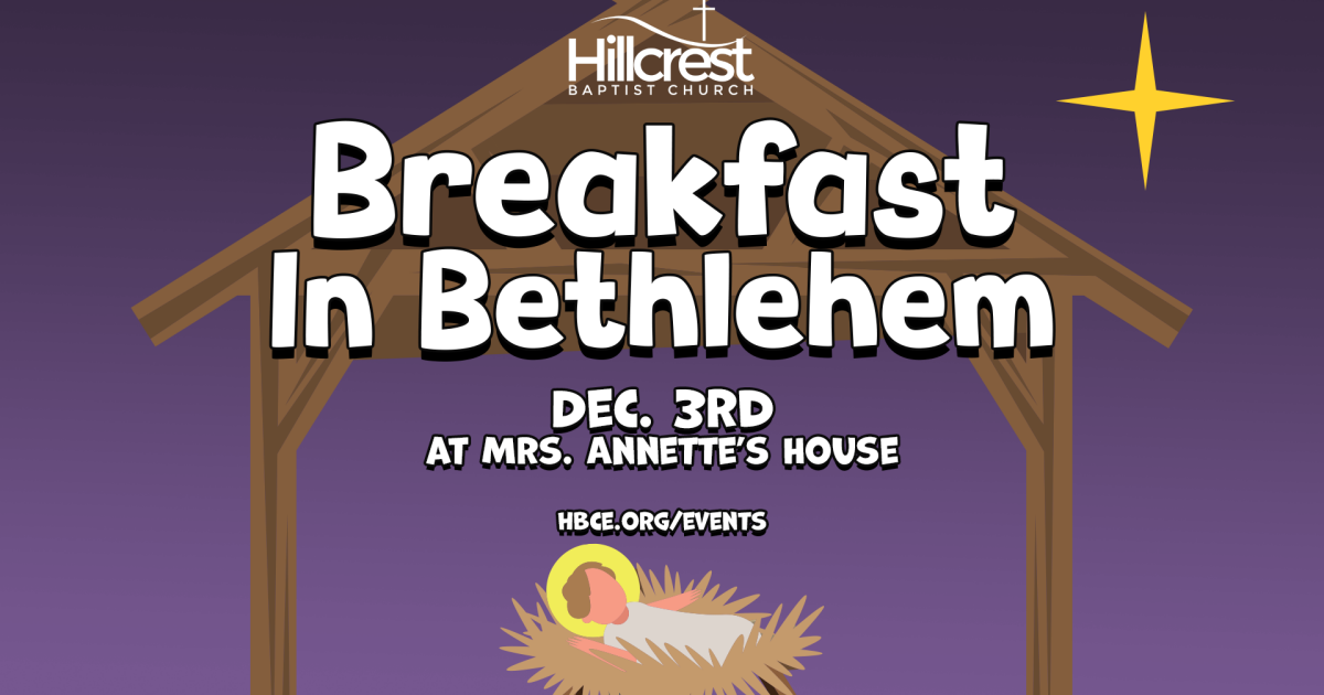 Breakfast in Bethlehem Hillcrest Baptist Church