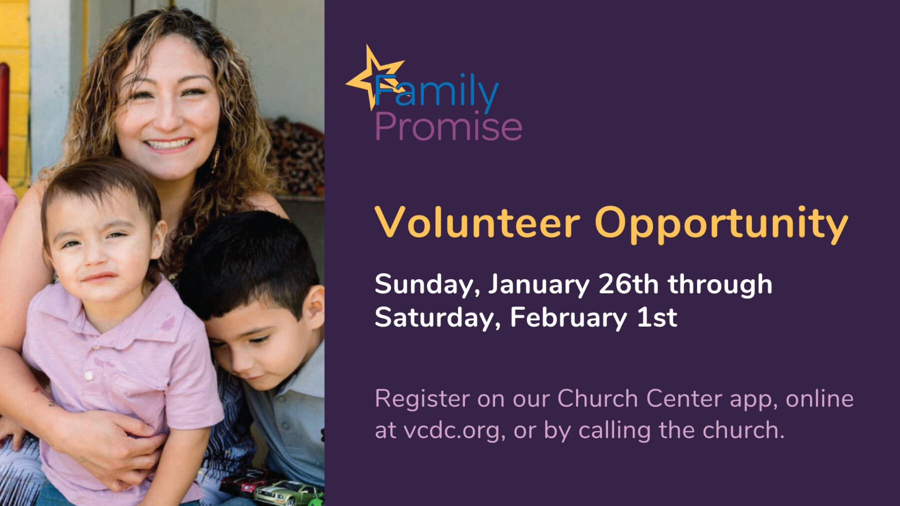 Family Promise Volunteer Opportunity