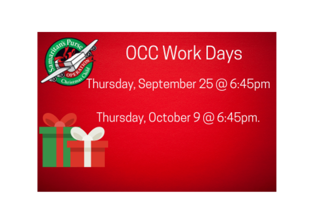 Operation Christmas Child Workdays