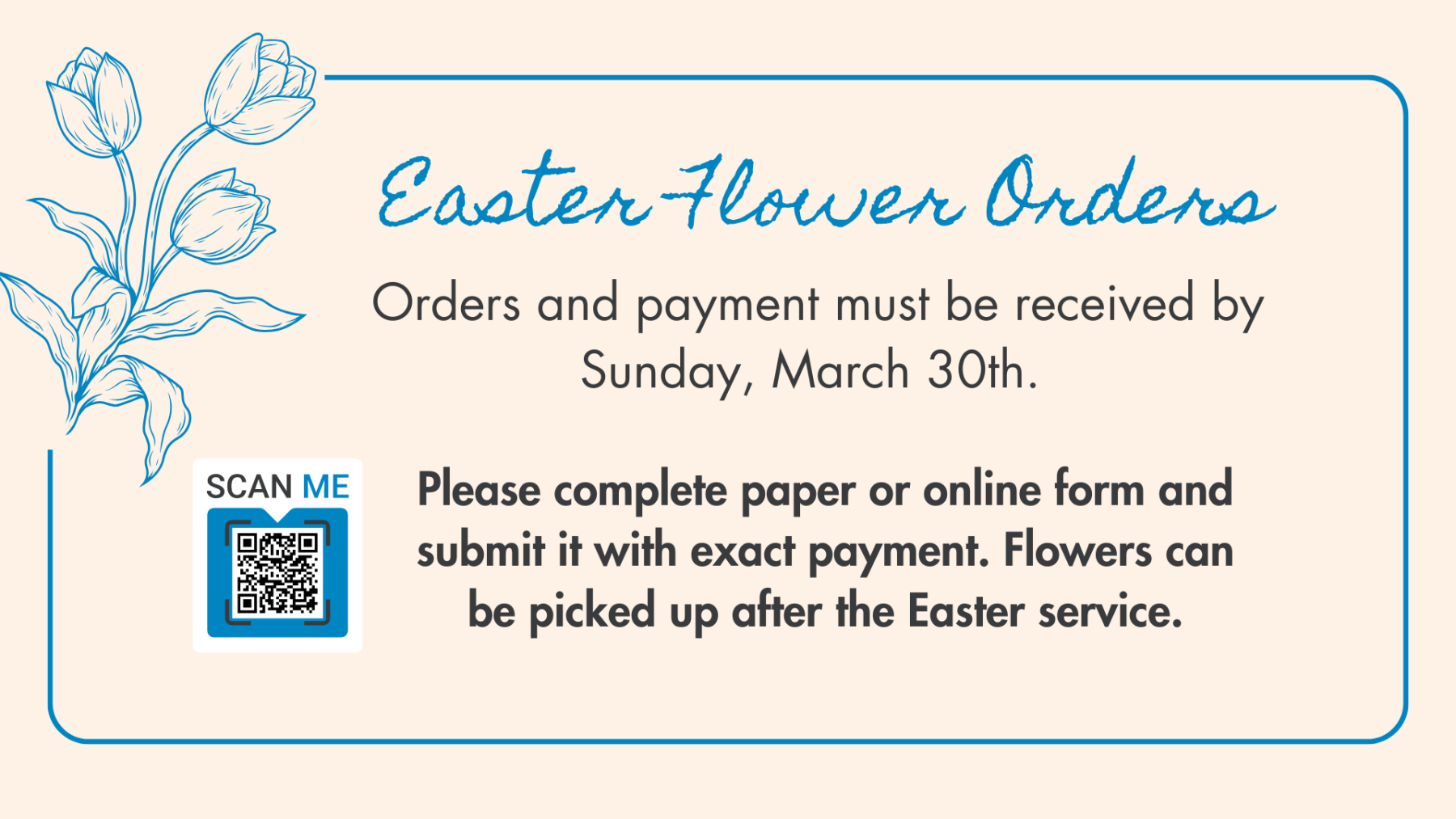 Easter Flower Orders