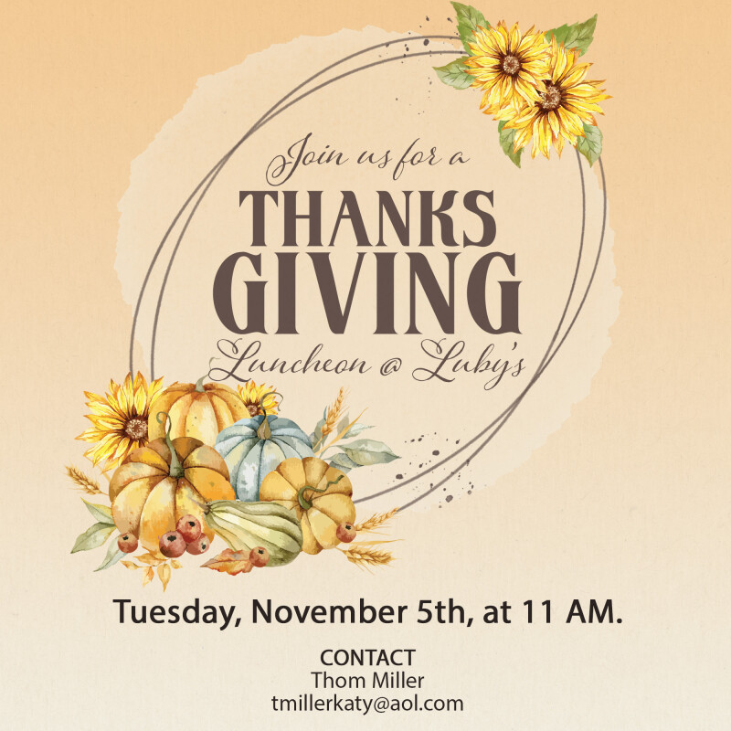 Thanksgiving Luncheon @ Luby’s