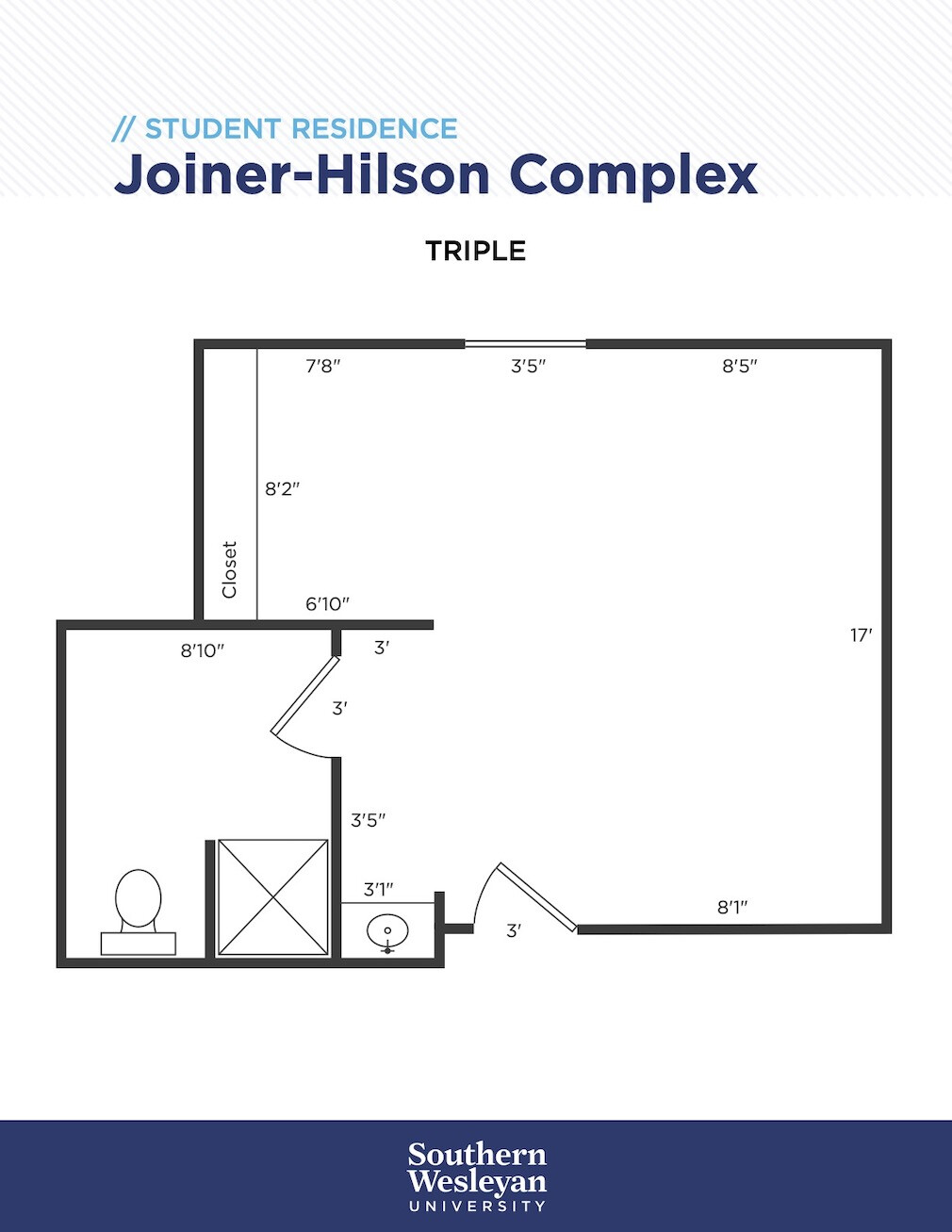 Joiner Hilson Complex Triple Room