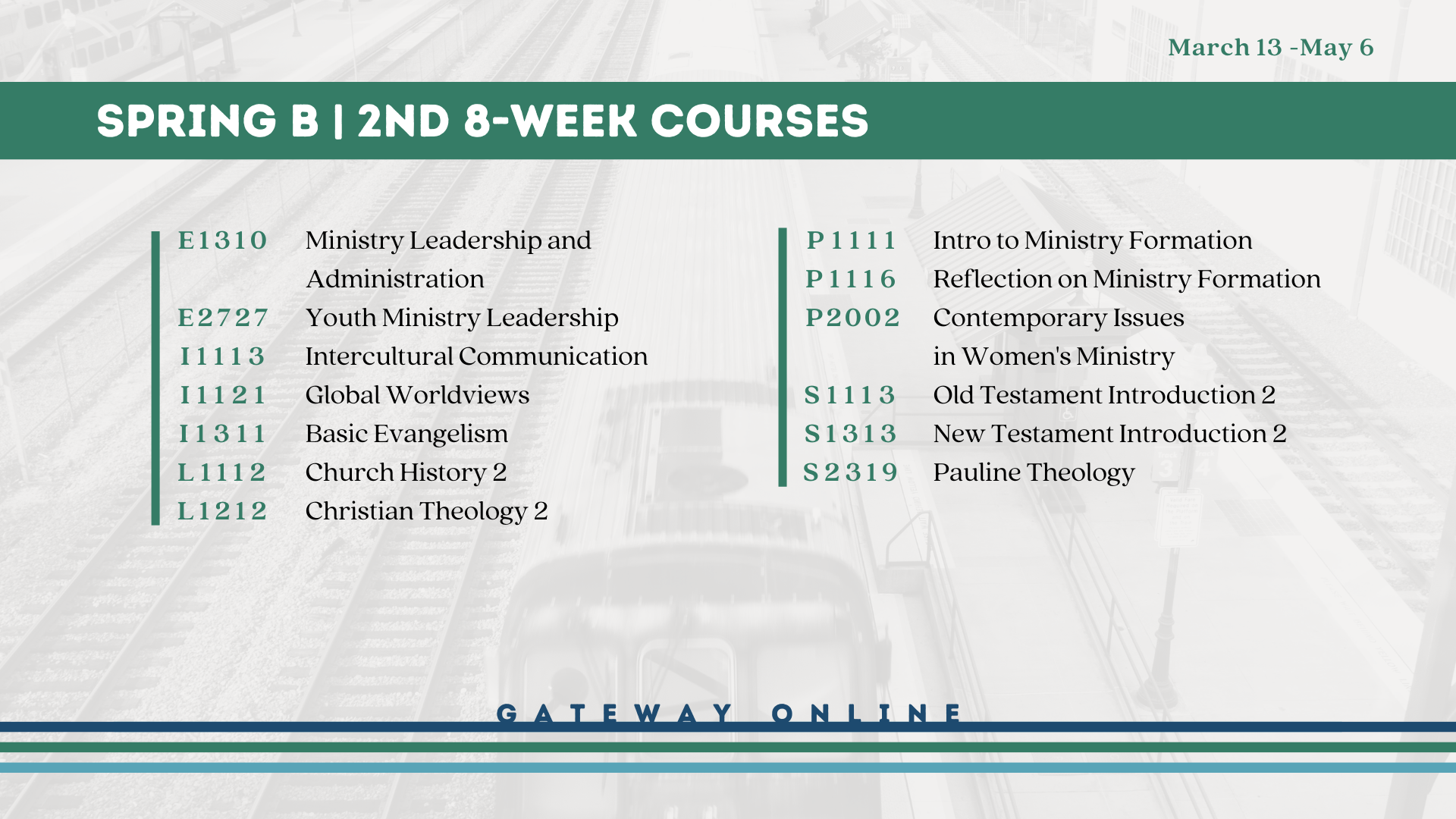 8Week Online Courses Gateway Seminary