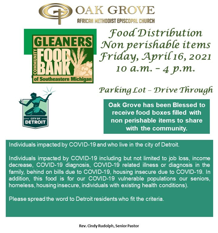 Gleaners Food Bank & City of Detroit Food Distribution at Oak Grove