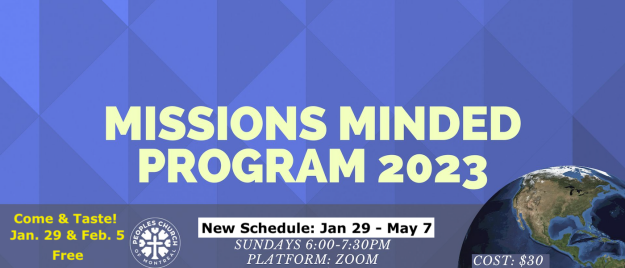 Missions Minded Program (Zoom course) 