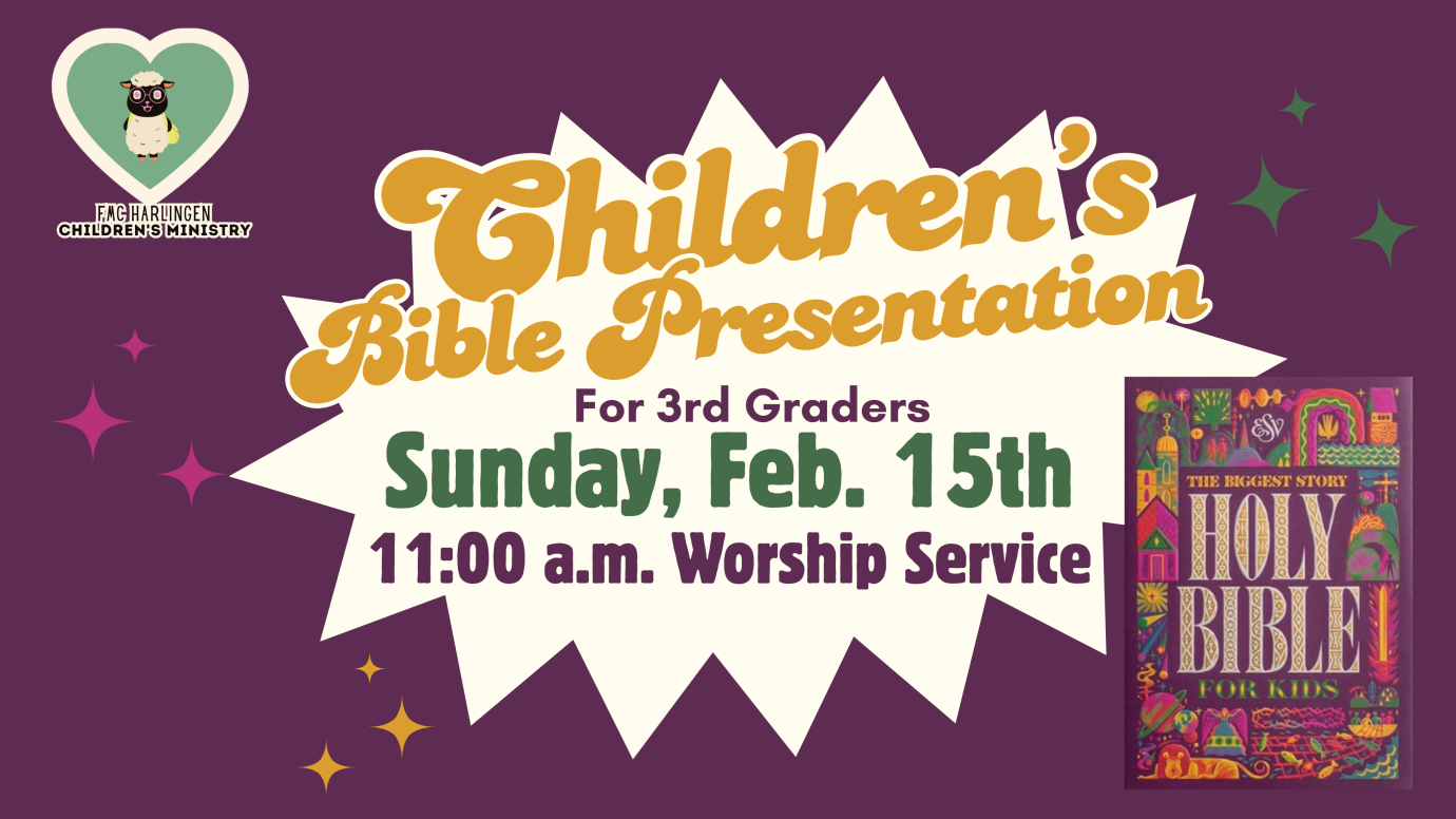 3rd Graders Bible Presentation