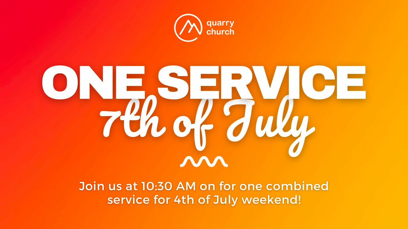 One Service this Sunday!