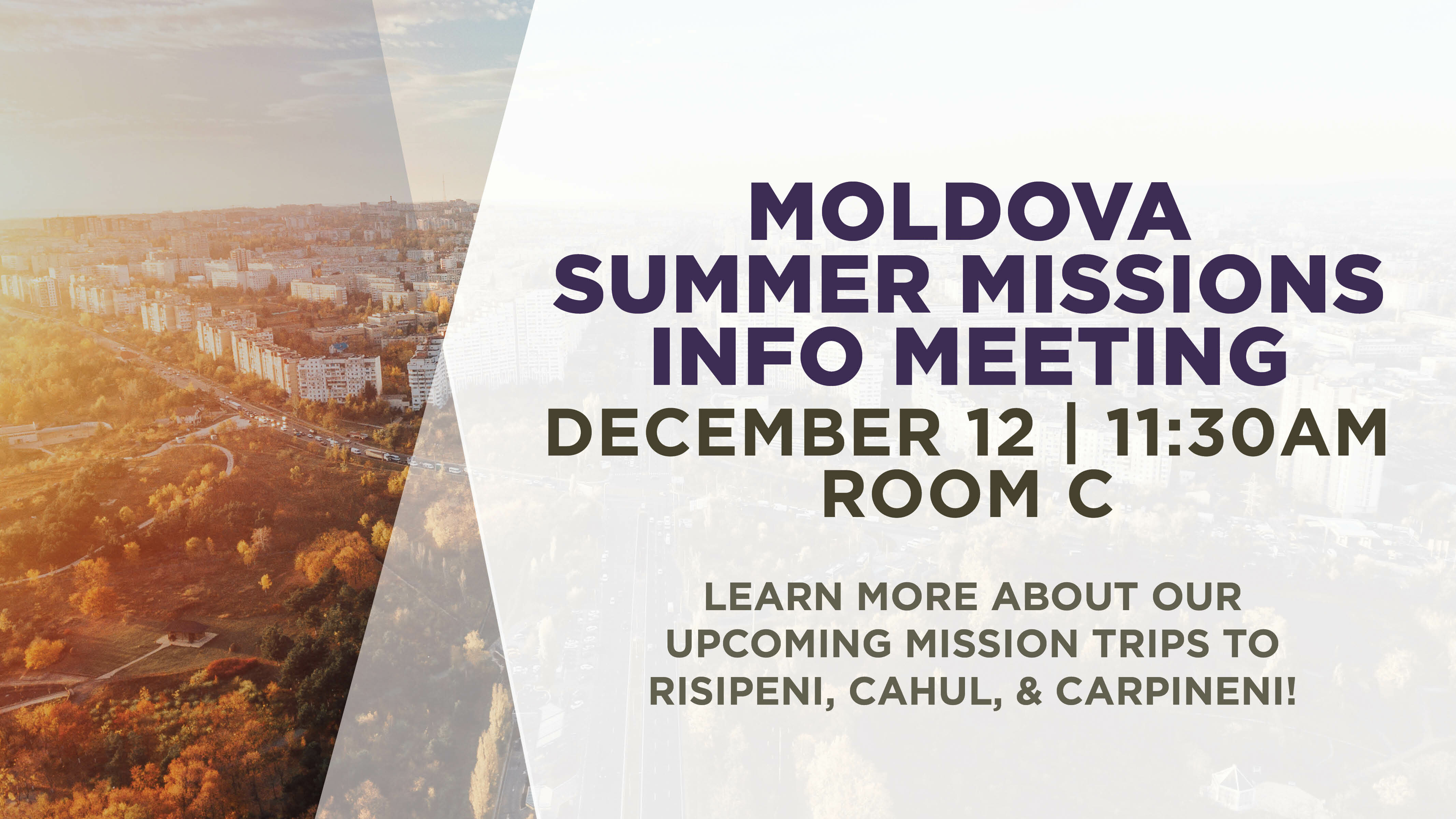 Moldova Summer Missions Info Meeting