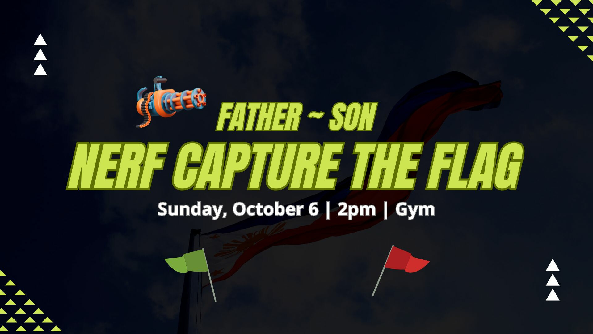 Father Son Nerf Capture the Flag