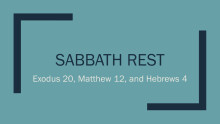 Sabbath Rest