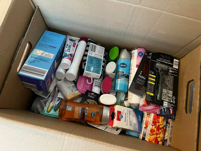 Hygiene box going to Ukraine