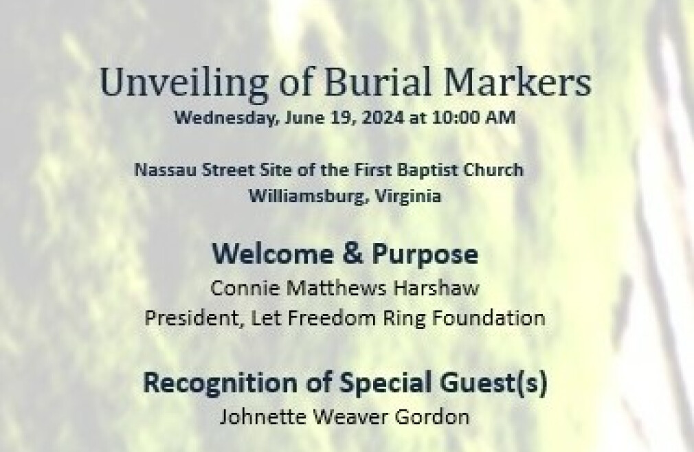 Unveiling of Burial Markers