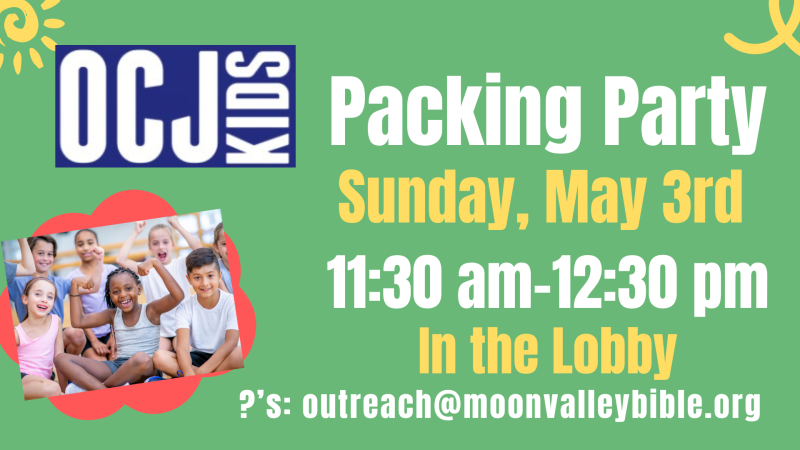 OCJ Kids Packing Party