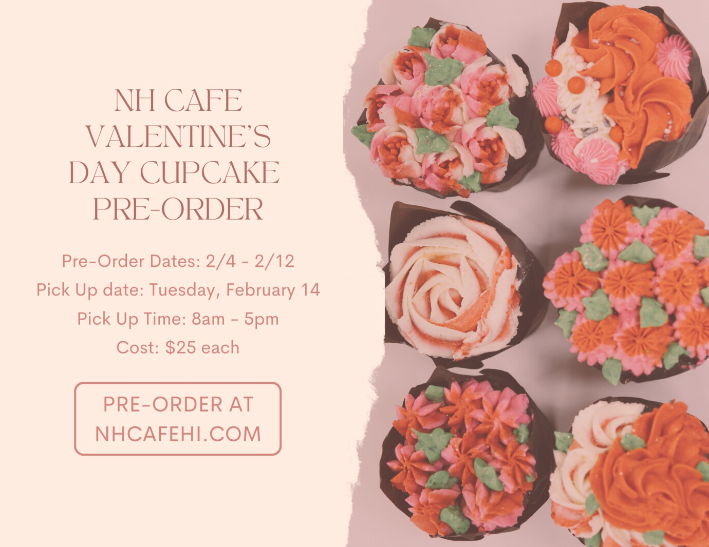 NH Cafe Valentine's Day Cupcake Pre-Order