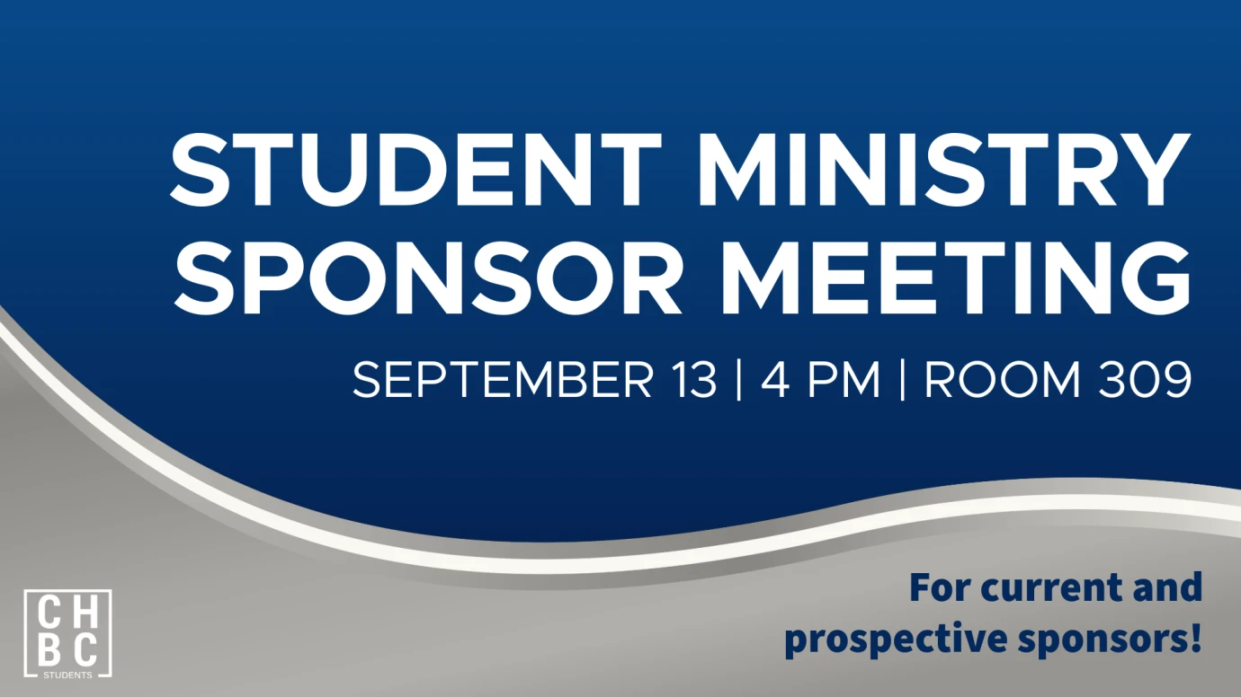 Student Ministry Sponsor Meeting