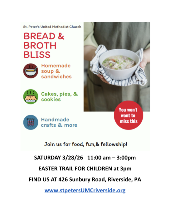 Bread, Broth, Bliss Event Flyer