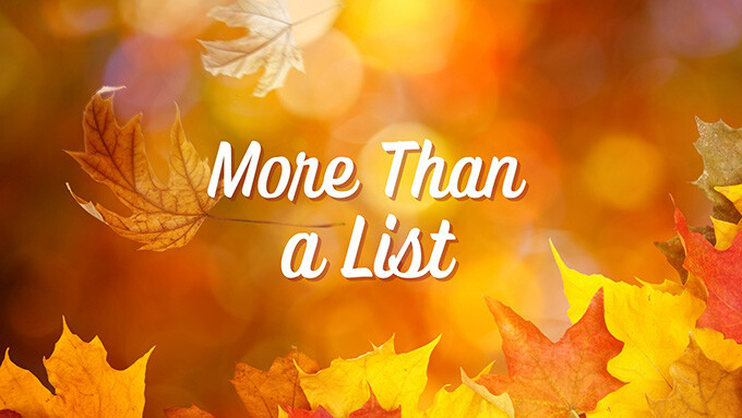 More Than A List