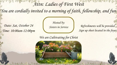 Ladies Ministry Kickoff Brunch 10/24/2026