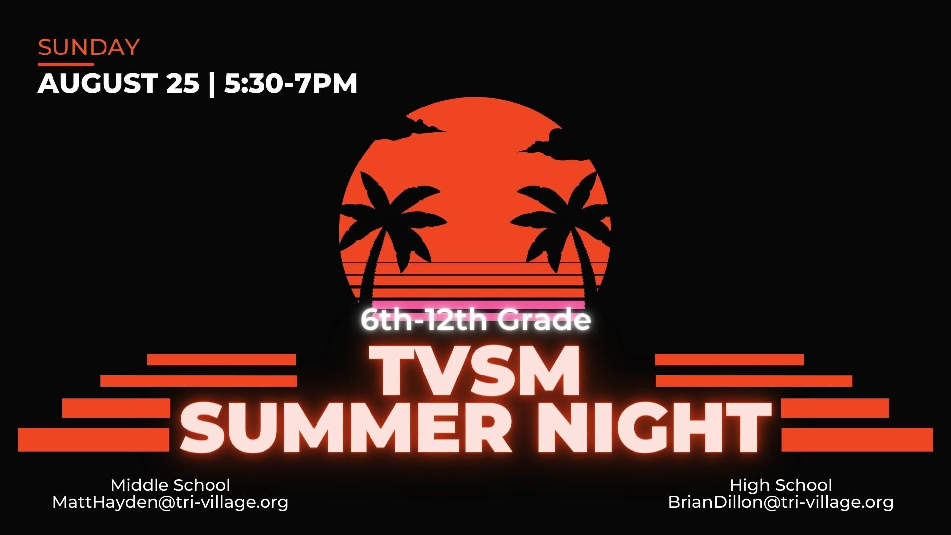 Student Ministry (6th-12th Grade) Summer Night