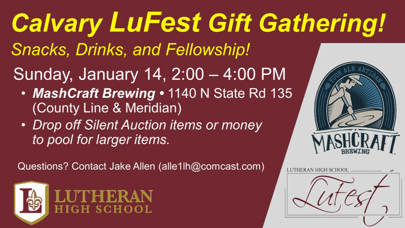 Lufest Gift Gathering Event at Mashcraft