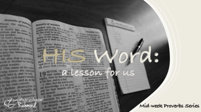Proverbs 29 - HIS Word: A Lesson For Us