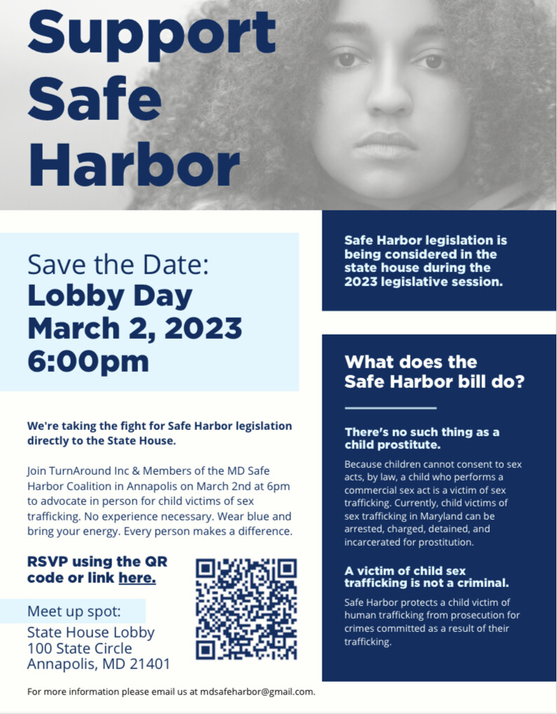 Support Safe Harbor Lobby Day with the MD Safe Harbor Coaltion