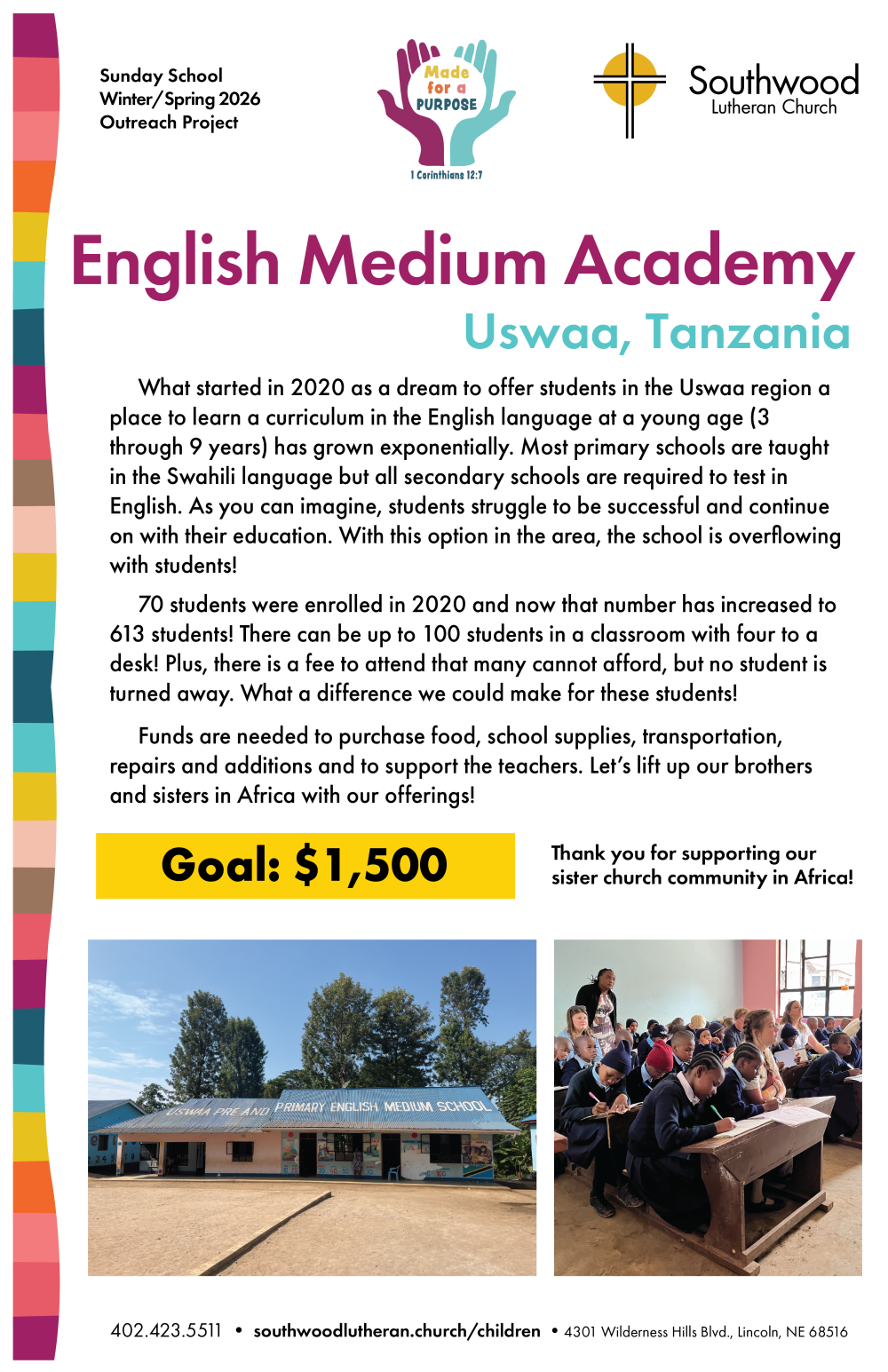 fall sunday school outreach