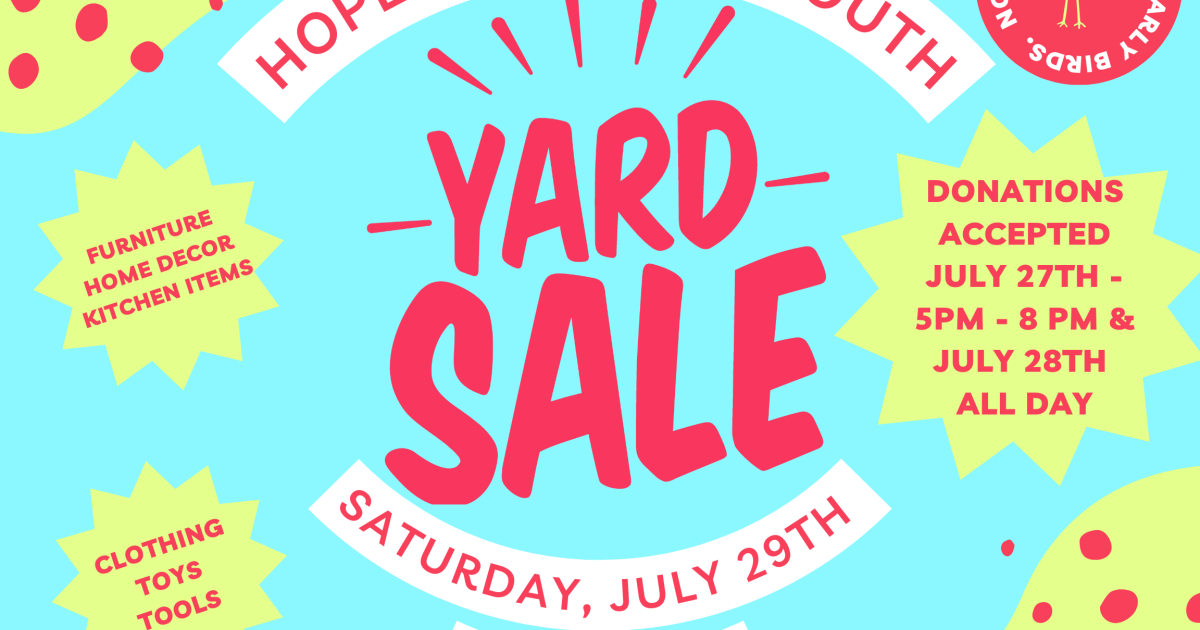 Youth Yard Sale Hope Mountain Church