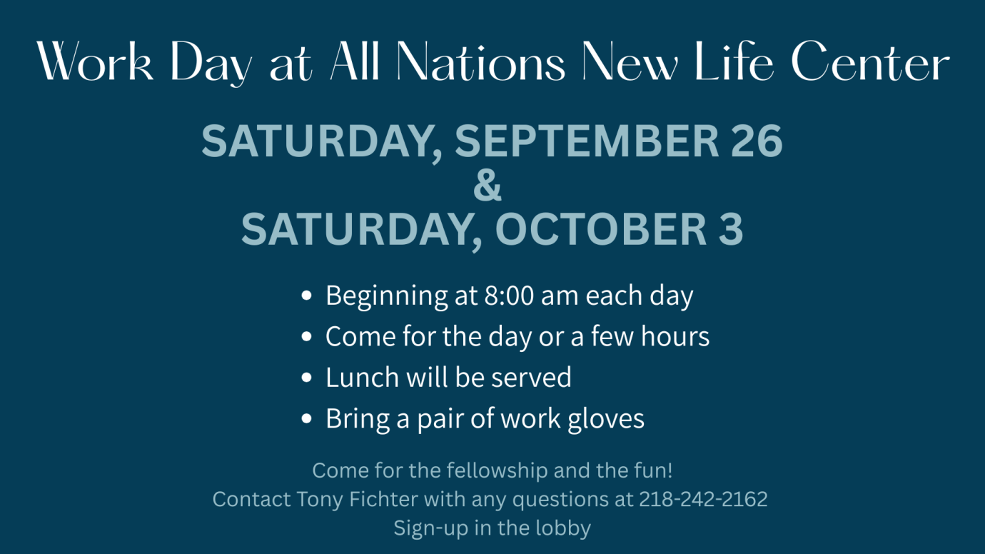 Work Day at All Nations New Life Center in Warroad