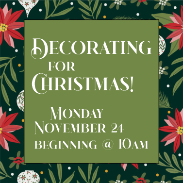 decorating for Christmas