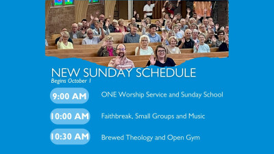 New Sunday Schedule Begins October 1