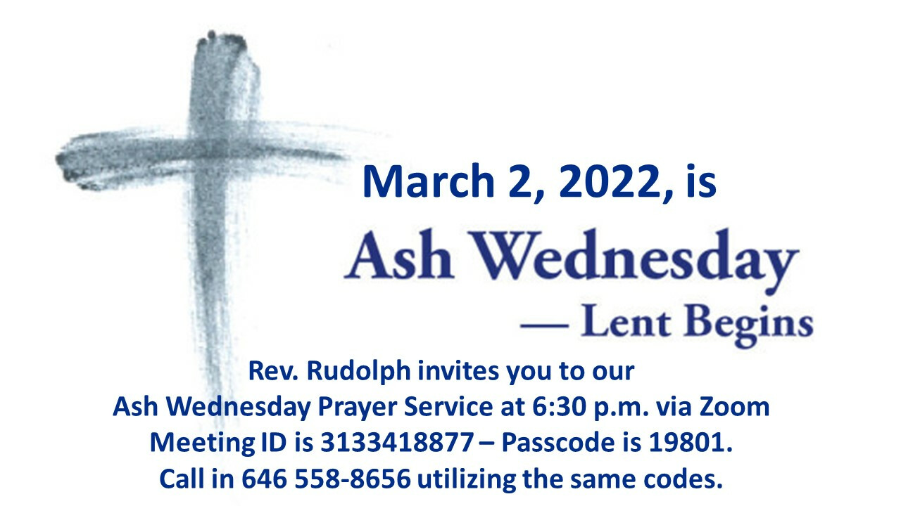 Ash Wednesday Mid-Day Service