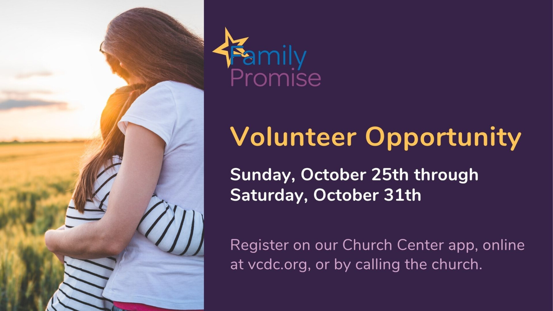 Family Promise Volunteer Opportunity