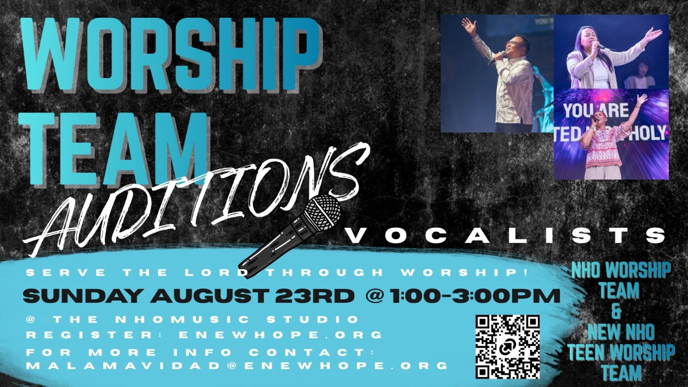 New Hope Worship Vocal Team Auditions 