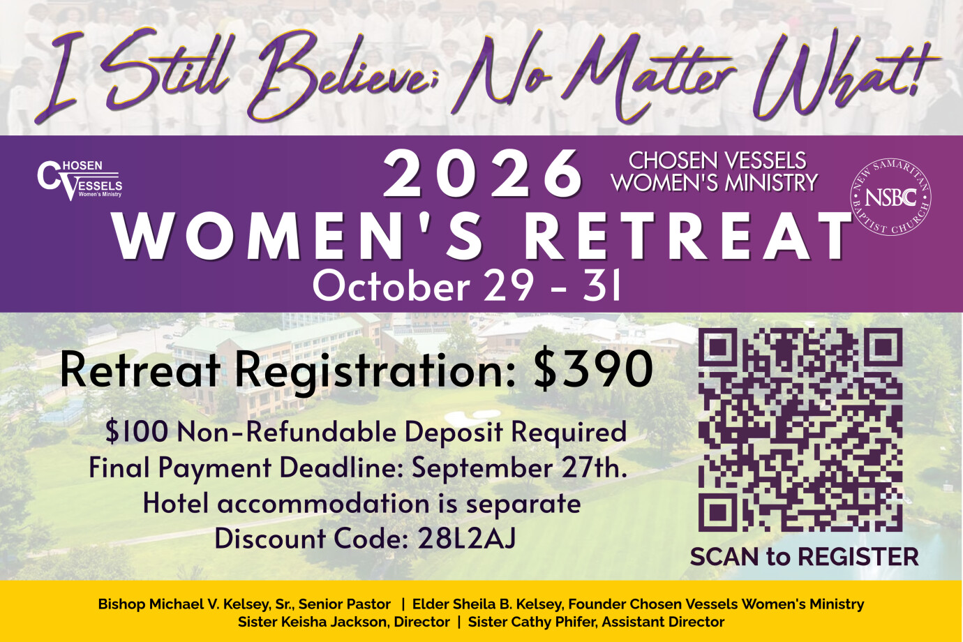Chosen Vessels 2026 Women's Retreat ~ I Still Believe; No Matter What!