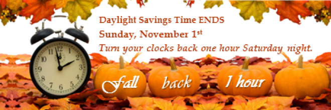 Daylight Savings Time Ends