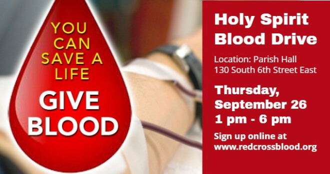 Fall Blood Drive, 1 - 6 pm