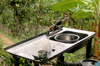 sink with hose