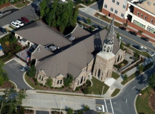 Aerial View of Church