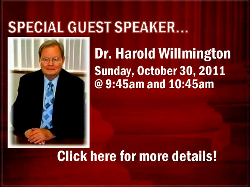 Special Guest Dr. Harold Willmington 